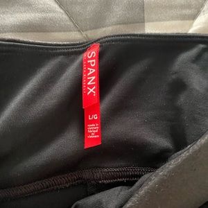 Spanx faux leather leggings.